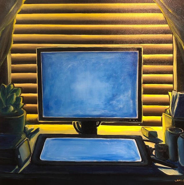 Blue Light I, 2019, oil on canvas